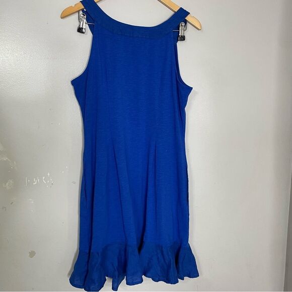Tommy Bahama navy bottom ruffled mini‎ sundress dress size medium - Picture 3 of 7